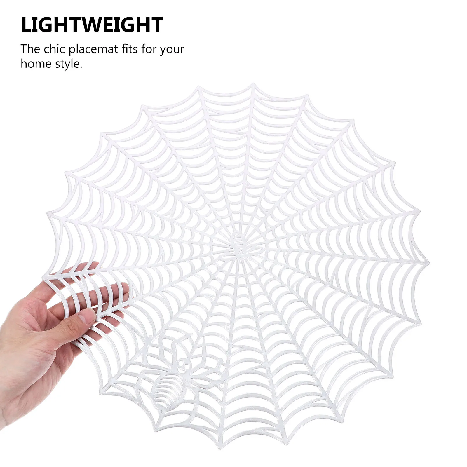 4 قطعة المفارش البلاستيكية نمط شبكة العنكبوت هالوين الجدول الحصير لحفلة مهرجان المفارش البلاستيكية مكان الحصير مكان حصيرة #2