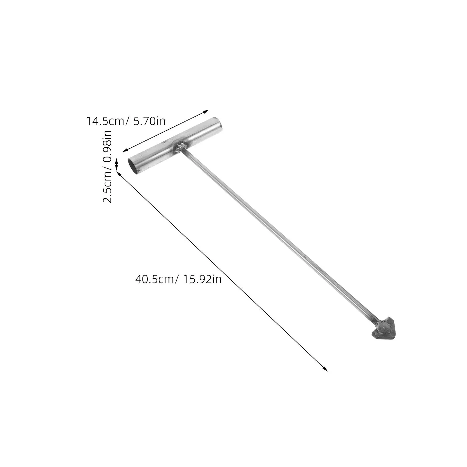 Stainless Steel Manhole Cover Hook T Shape Heavy Duty Sewer Lid Lifter Non Slip Grip for Septic Tank Covers Storm Drains Grates - view 2