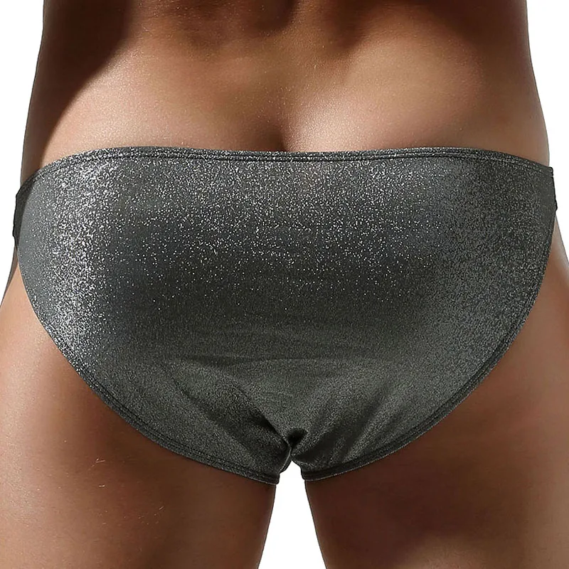 Men's underwear triangle pants, breathable, fluorescent highlights, high elasticity, solid color, low waist close fitting