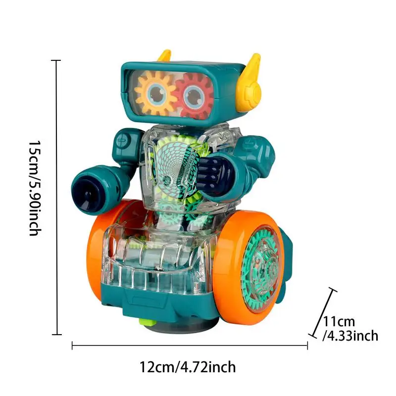 Roboter-Stamm-Spielzeug, elektronischer Gehroboter, Actionfigur mit Licht und Musik, sensorisches Stamm-Spielzeug, Technik und Wissenschaft, pädagogisch