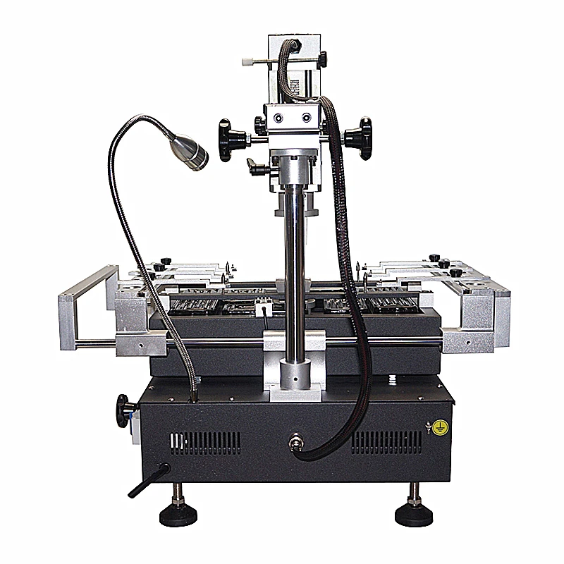 

Fast Ship From US Warehouse HT-R490 Hot Air BGA Rework Station 110V US Plug 3 Heating Zones SMD IC Soldering Machine for Phone Laptop Xbox PCB Repair