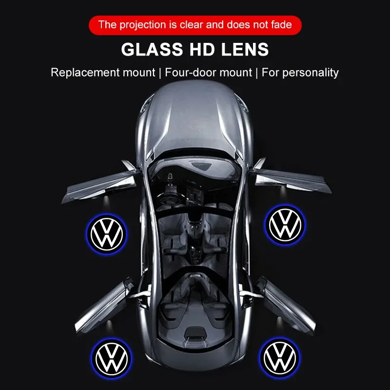 2 Stück Willkommenslicht Autotür-Projektorlampen Zubehör für VW CC Polo Golf 4 5 6 7 MK7 MK5 MK4 MK6 Transporter – Detail 11