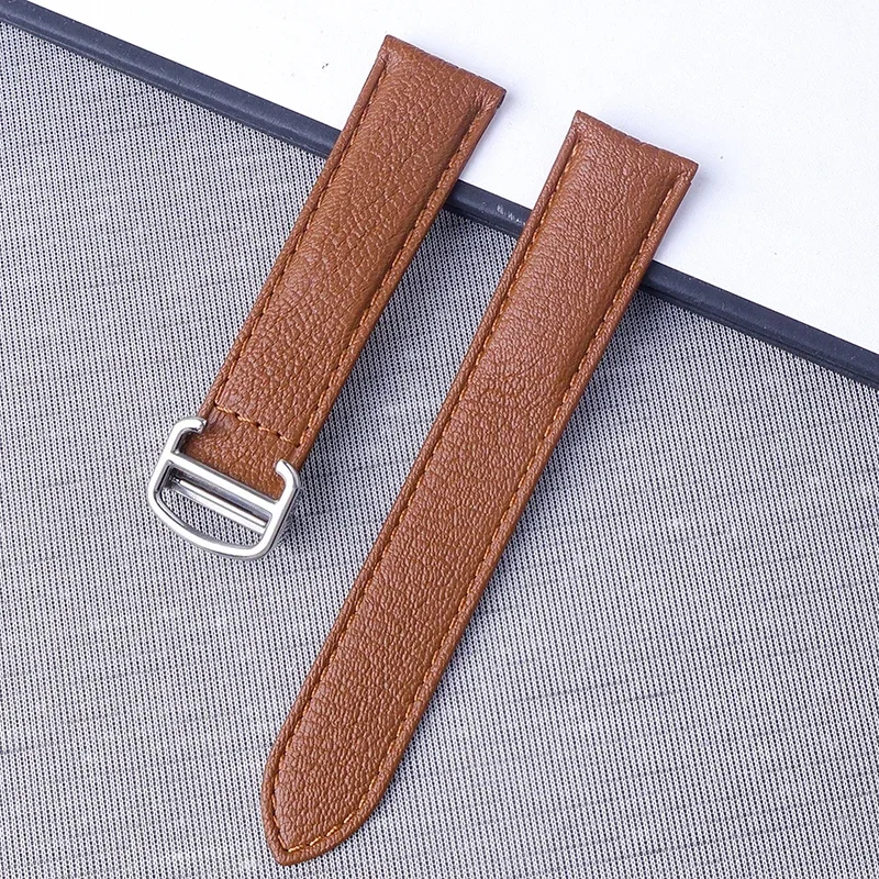 High end sheepskin strap for men and women replacement leather strap for Cartier Tank Solo London 17mm 18mm 19mm 20mm 22mm watch