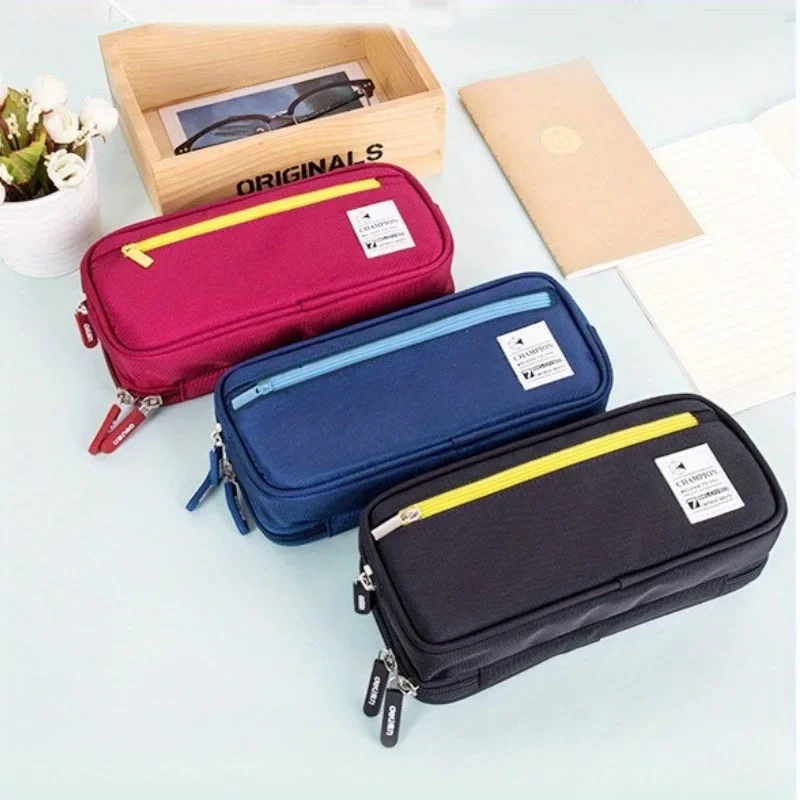 مقلمة ذات سعة كبيرة حقيبة تخزين عملية مقلمة مدرسية حقيبة أقلام صندوق مستلزمات مكتبية للطلاب