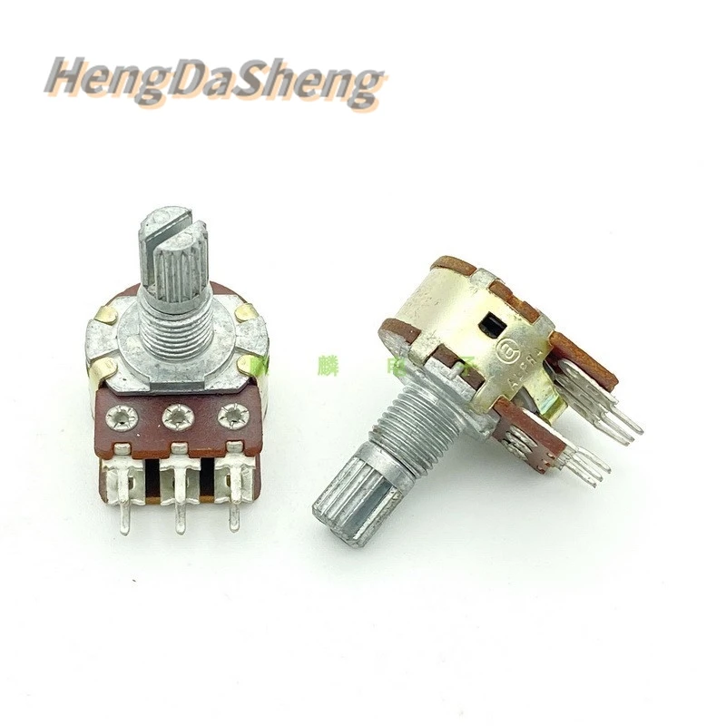 

5Pcs/Lot 6-pin Dual B10K B100K Speaker Power Amplifier Speaker Volume Potentiometer With Center Positioning