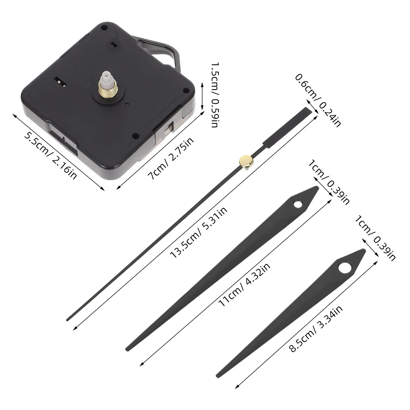Silent Quartz Clock Movement Kit for DIY Clock Repair and Home Decor – Accurate, Easy Installation
