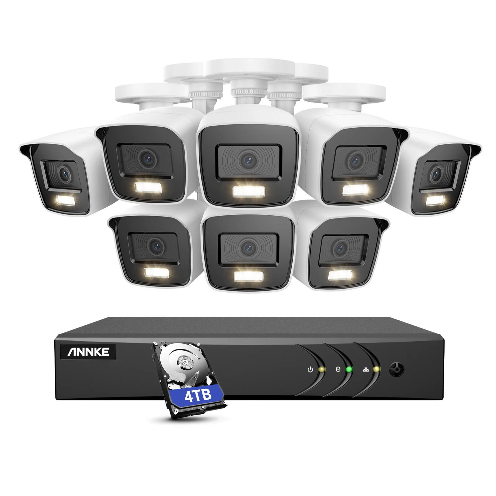 ANNKE 8CH DVR Full 1080P kamera Varifocal peluru IP66 tahan air luar ruangan dalam ruangan 2MP HD TVI Anolog sistem kamera lensa 2.8MM