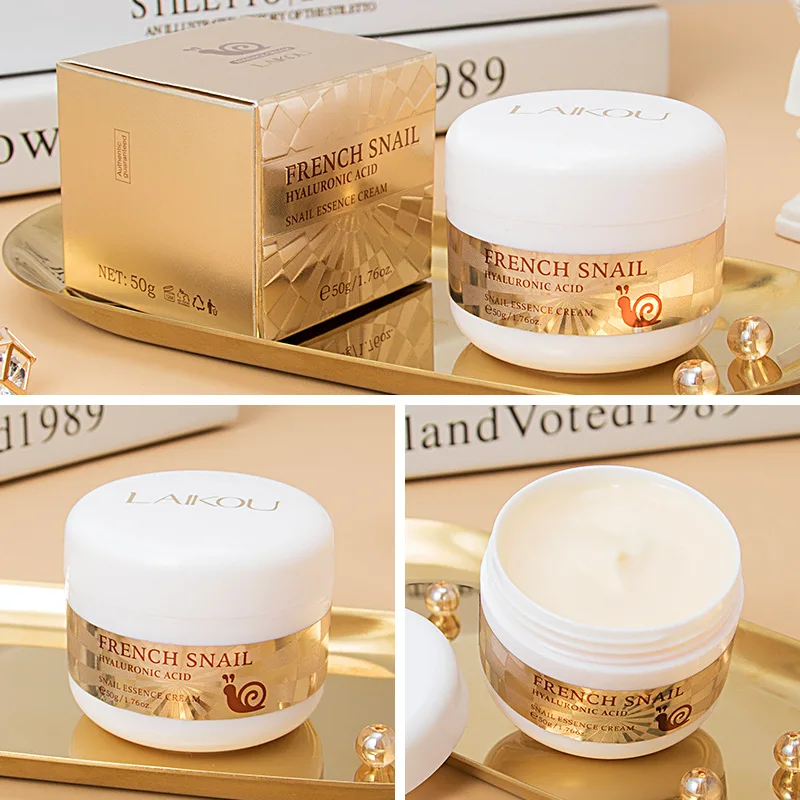 50g French Snail Hyaluronic Acid Face Cream Moisturizing Nourish Skin Cream Improve Cracked Dry Rough Skin Facial Cream