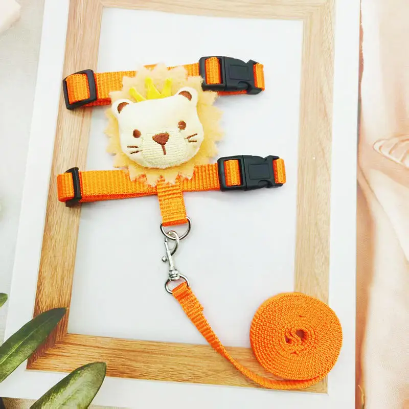 مجموعة أرنب ومقود قابلة للتعديل للحيوانات الصغيرة Ferrets Piggies القنافذ المشي في الهواء الطلق ديكورات لطيفة #3