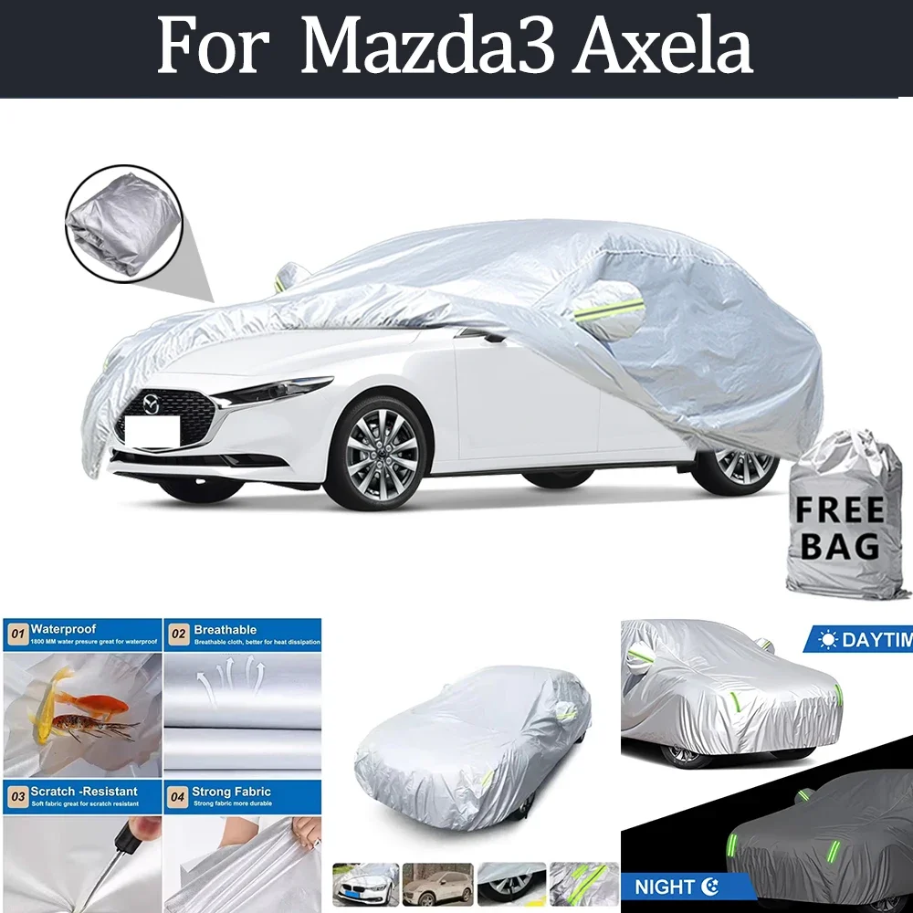 

For Mazda3 Axela Car Cover Outdoor Protection Covers Snow Sunshade Waterproof Dustproof Exterior UV Car Accessories