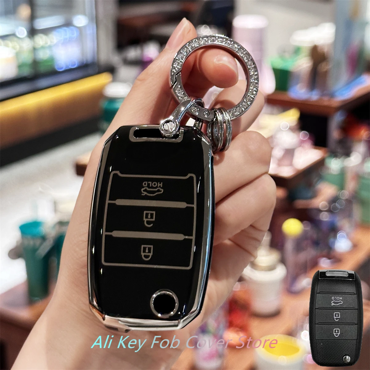 Key Fob Cover for KIA RIO 3 K2 Ceed Cerato K3 K5 Sorento Sportage Soul K4 Picanto Optima Forte Stinger Keyring Car Keychain