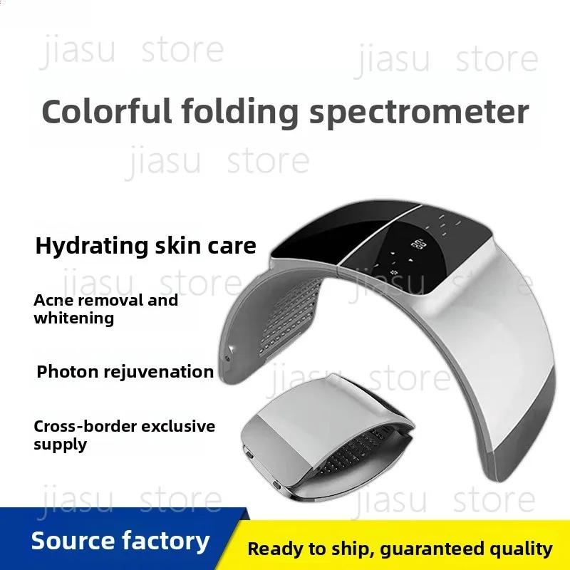 

LED Colorful Light Foldable Spectrometer Facial Phototherapy Mask Skin Rejuvenation Hydrating Beauty Salon Equipment