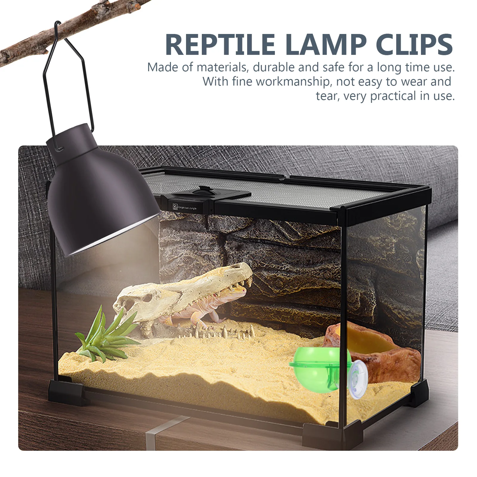 

6 pcs Reptile Lamp Accessories Metal Light Clips for Turtle Tanks Basking Lamps Amphibians Fixing Clamps Glass Aquariums Pet