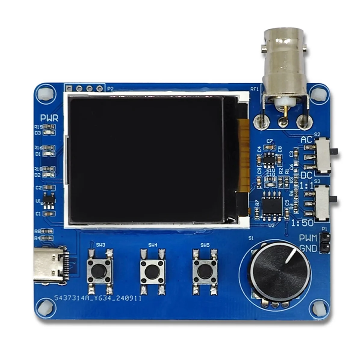 Top!Digital Oscilloscope Simple Waveform Measurement Frequency Meter Square Wave Output with 1.8inch LCD Screen