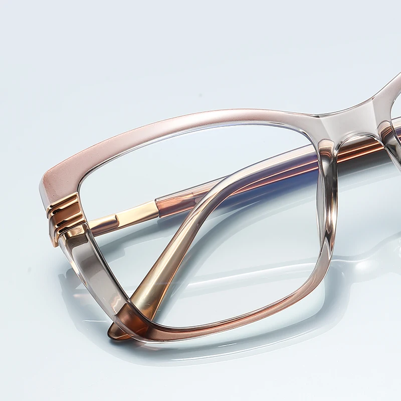 KIZN TR90 مربع النساء قصر النظر النظارات الطبية الإطار موضة جديدة مكافحة الضوء الأزرق مخصص شخصية نظارات-0.50 إلى -6.0