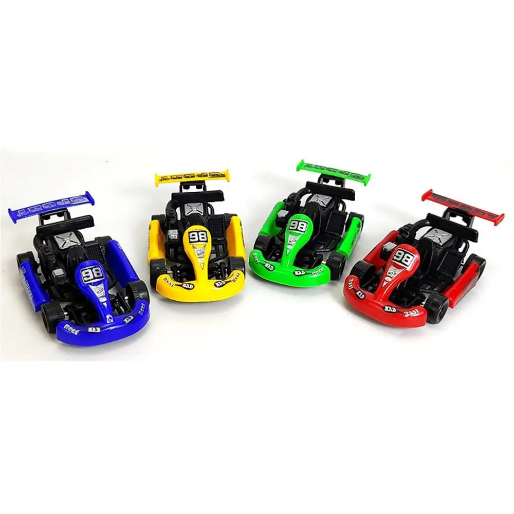 Kids Gift Vierwielige Pull Back Auto Automodel Kleurrijk Racing Model Kart Mini Cartoon Racewagen Speelgoed Kinderen