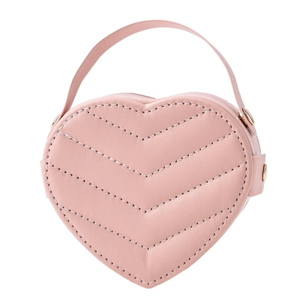 Portable Jewelry Storage Box Ring Display Heart-shaped Jewelry Organizer Compact Storage Box Valentine Gift Packaging Box Travel