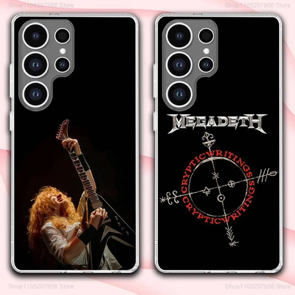 

Hot Band M-Megadeths-S Phone Case For Samsung A30,71,51,S9,10,20,Ultra,FE,Lite,S25,24,22,23,21,PIus,Transparent, Silicone