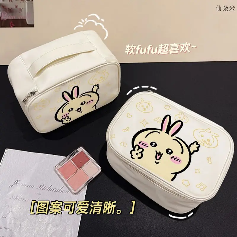 New Chiikawa Cosmetic Bag Ins Cute Removable Separate Portable Kawaii Cartoon Travel Household Use Cosmetics Bags for Woman