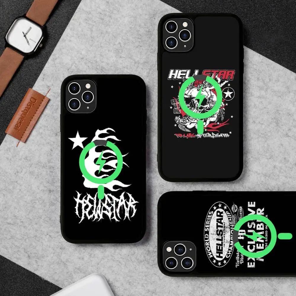 H-HELLSTAR-R Logo Magnetic Wireless Phone Case For IPhone 17 16 15 14 13 12 11 Pro Max Plus Mag Phone Cover view 4