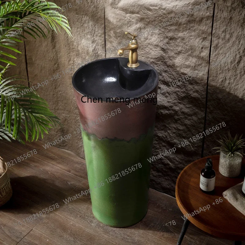 

X Pillar basin Garden sink Outdoor, courtyard column, retro washbasin column washbasin