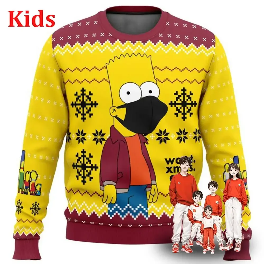 Ugly Christmas Sweater Christmas Sweater Gift Santa Claus Pullover Kids 3D Sweatshirt And Top Autumn Clothi Детские Свитшоты