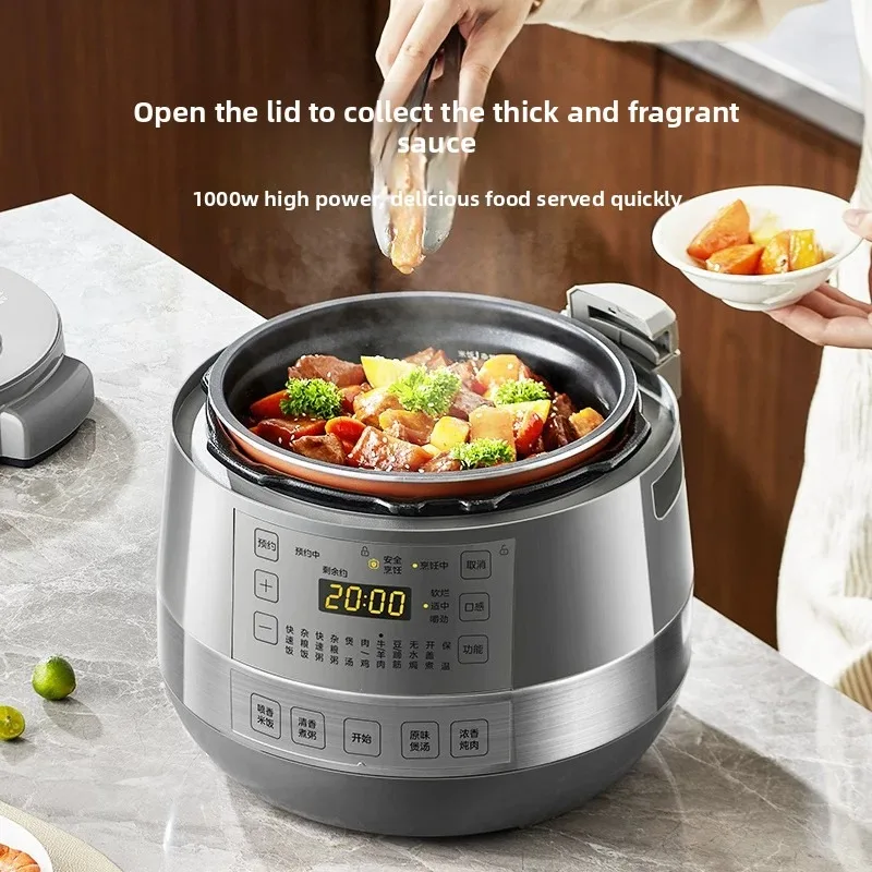 Midea 5L Electric Pressure Cooker Dual Inner Pots Multifunction Smart Preset Scheduling Stainless Steel Pressure Cooker