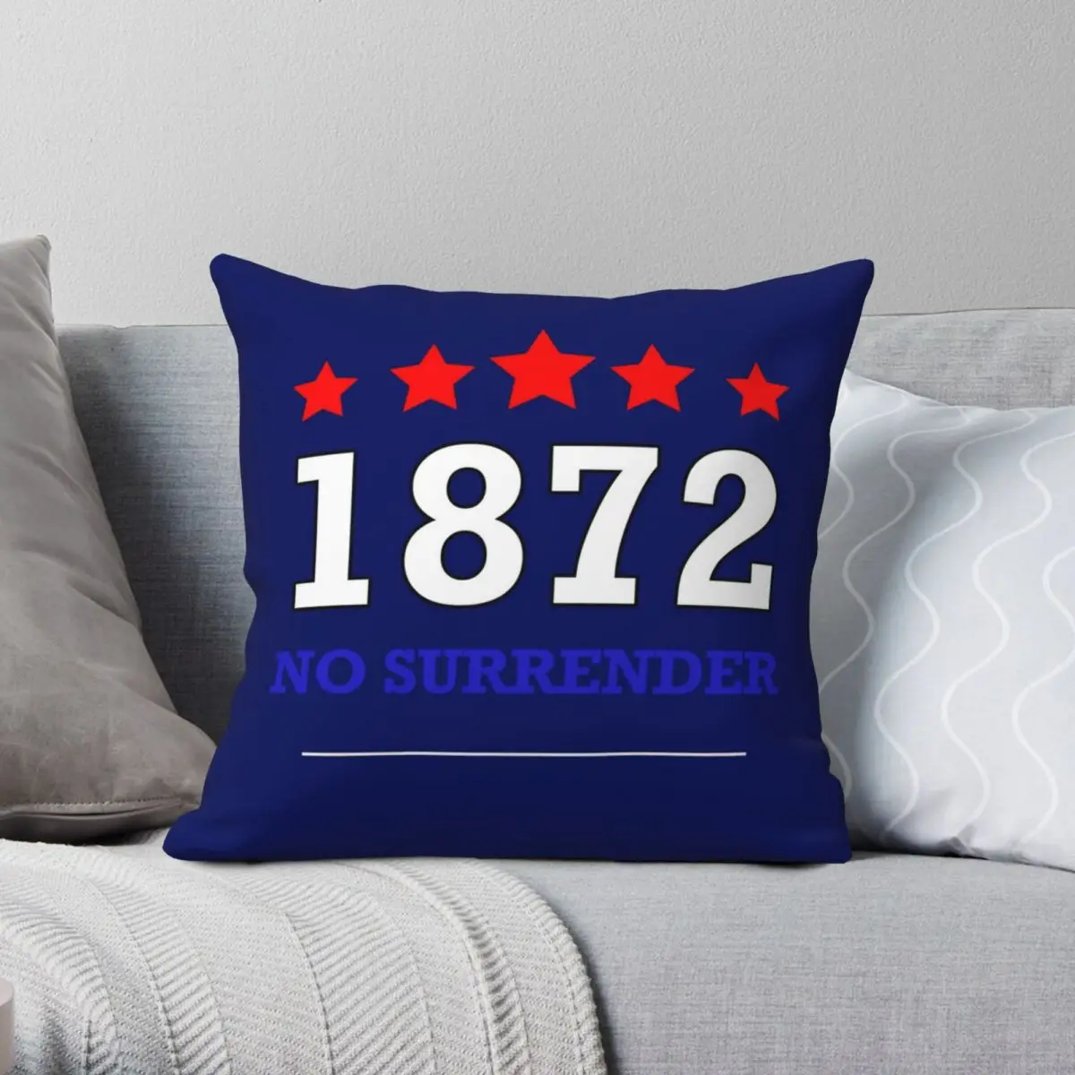 No Surrender 1872 Square Pillowcase Polyester Linen Velvet Printed Zip Decor Throw Pillow Case Home Cushion Cover 45x45