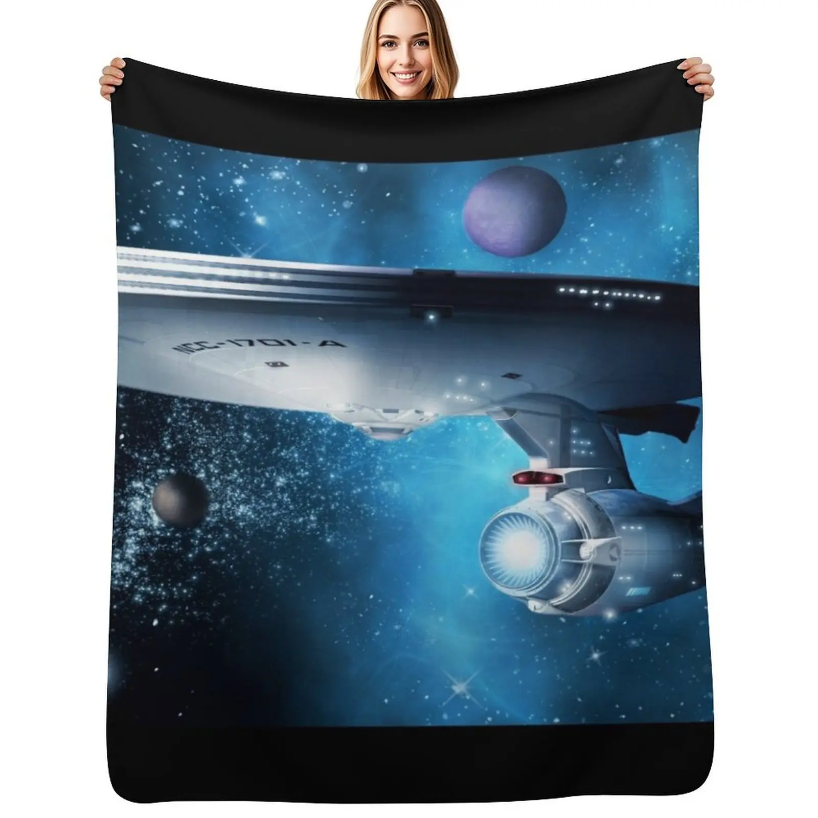Enterprise A - Where Silence Has Lease Throw Blanket valentine gift ideas sofa bed Polar manga Baby halloween Blankets