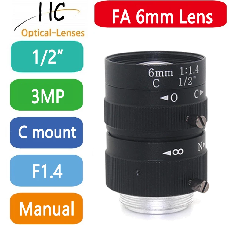 lente-industrial-de-30-megapixeles-y-1-2-pulgadas-con-montura-c-de-6-mm-fa-vision-artificial-longitud-focal-fija-f14-iris-manual