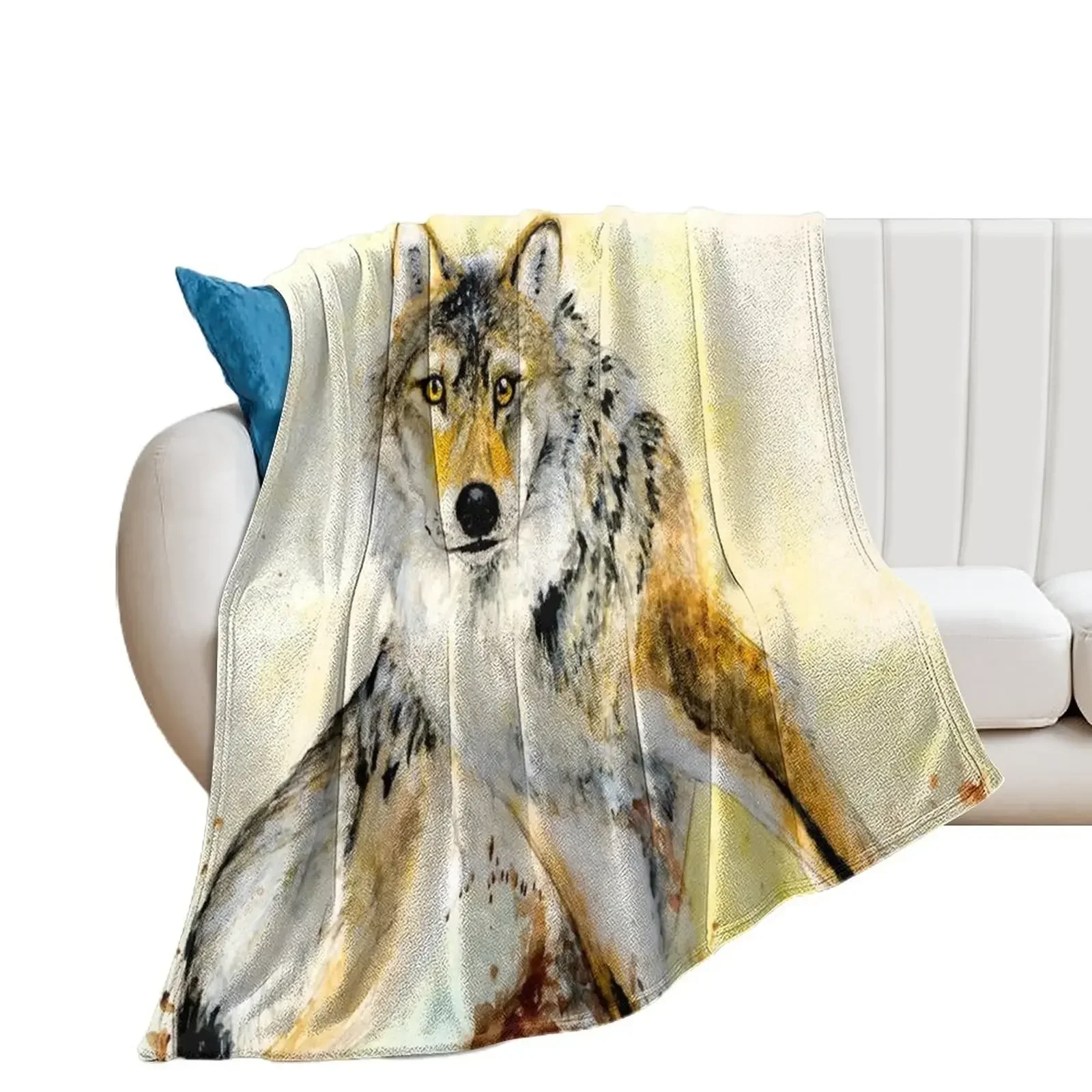 Totem Wolf Gray wolf Throw Blanket Giant Sofa Summer Beddings Blankets