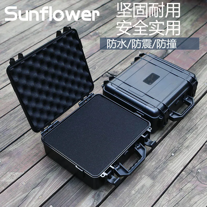 ABS Plastic Portable Tool Box Sealed Waterproof Safety Equipment Tool Case Instrument Case Box with Sponge