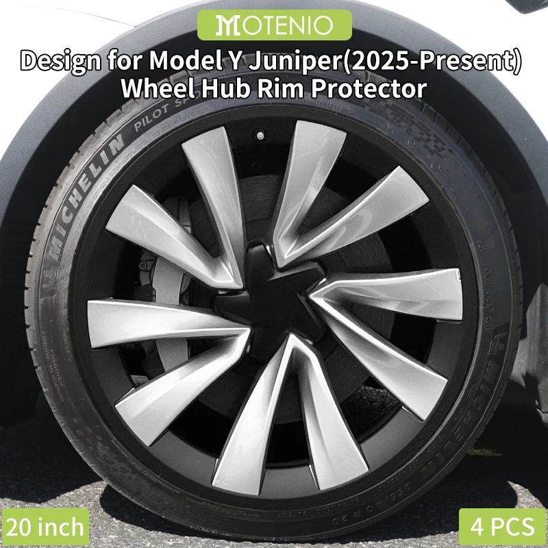 4er-Set 20-Zoll-Felgenschutz im Rad-Design für Tesla Model Y 2025-2026 Juniper – Hochleistungs-Vollfelgenabdeckung