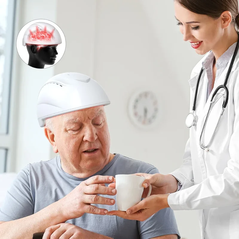 Gran oferta, tratamiento del insomnio de Suyzeko, dispositivo frío de 810nm, fotobiomodulación LED, casco cerebral