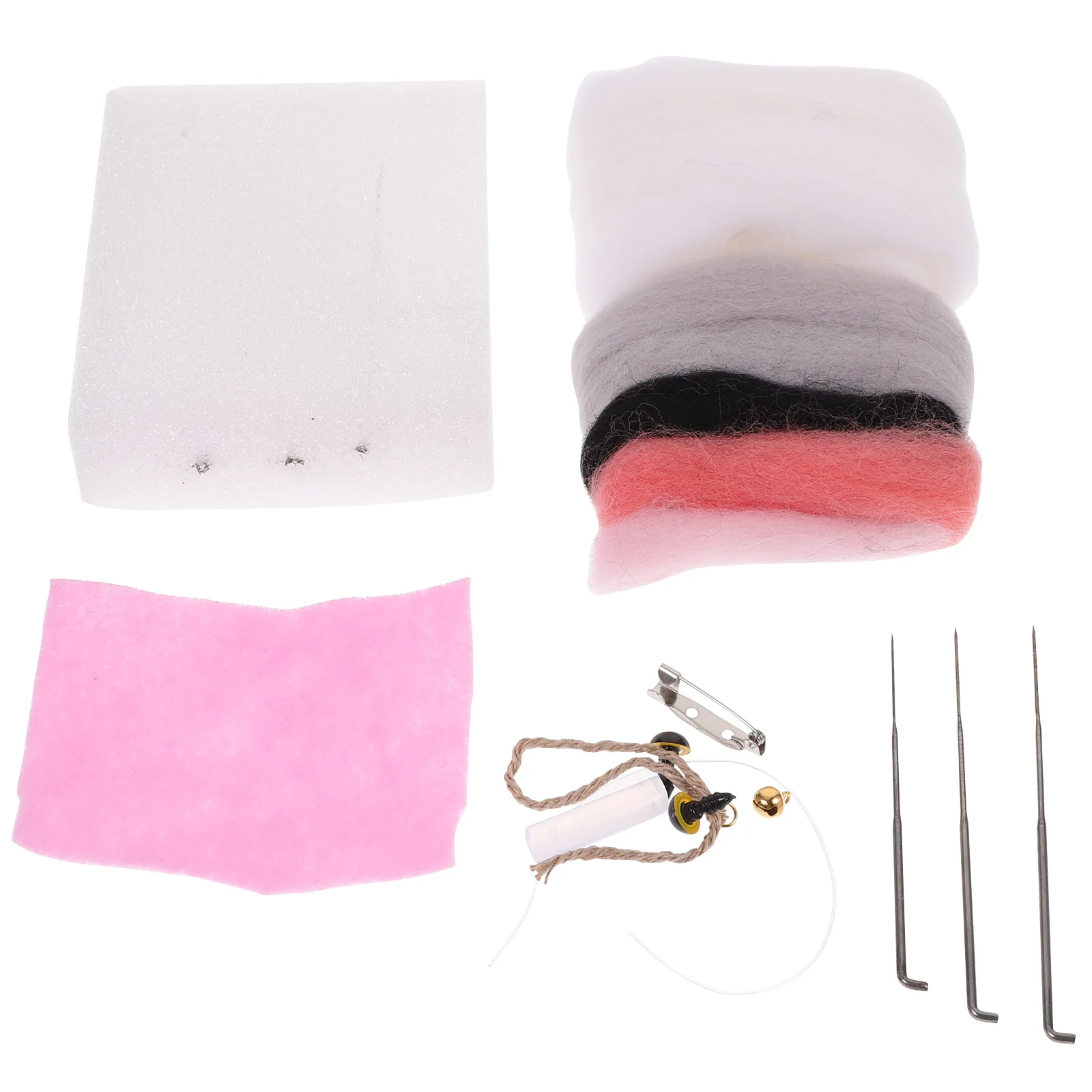 

1 set 1 Set Wool Felt Craft Kit Needle Felting Starter Kit For Adults Beginners Diy Animal Making Supplies Felting Kits Tools