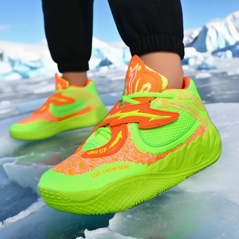 Sports and leisure shoes, men's shoes, marathon oversized air cushioned shoes, fly woven all season rubber, wear-resistant, anti