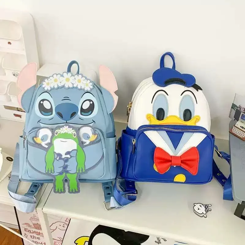 

Cartoon Stitch Backpack Cute Anime 3D Large-Capacity School Bags Fashion Trend Casual Children Knapsack Boys Girls Festival Gift