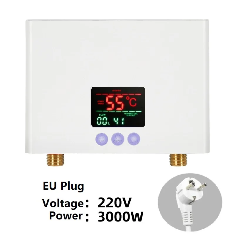 110V 220V Doorstromers Badkamer Keuken Wandmontage Elektrische Boiler LCD Temperatuurdisplay met Afstandsbediening