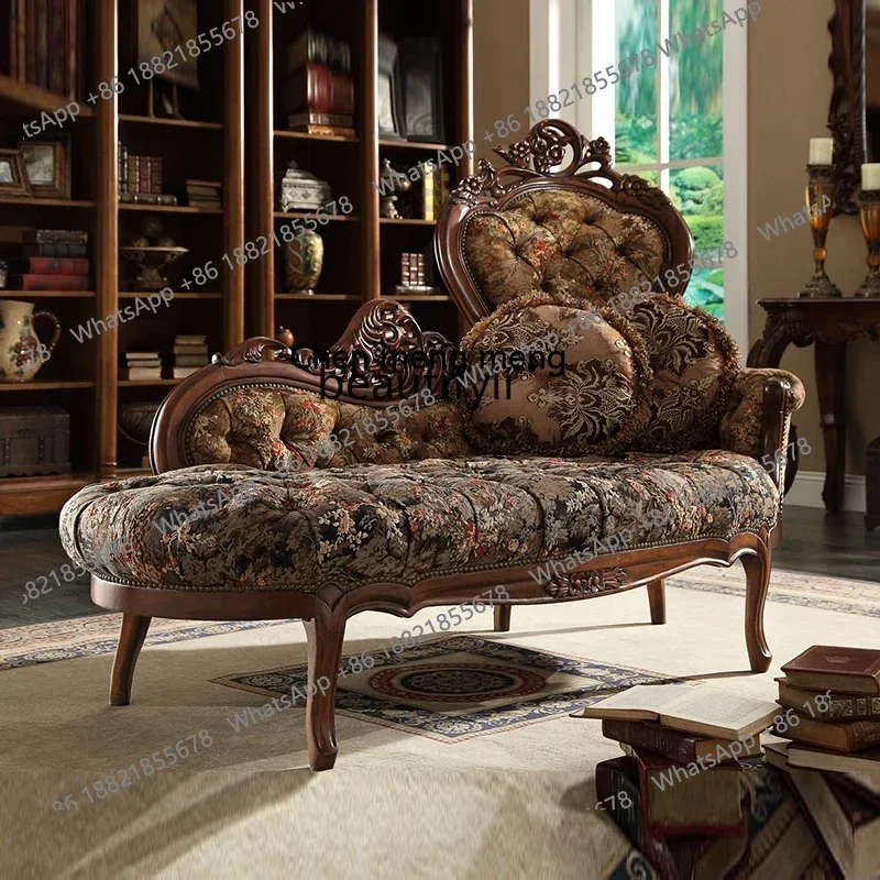 

X C American carved concubine chair European high-end fully equipped leisure chair luxury recliner quality nap beauty couch