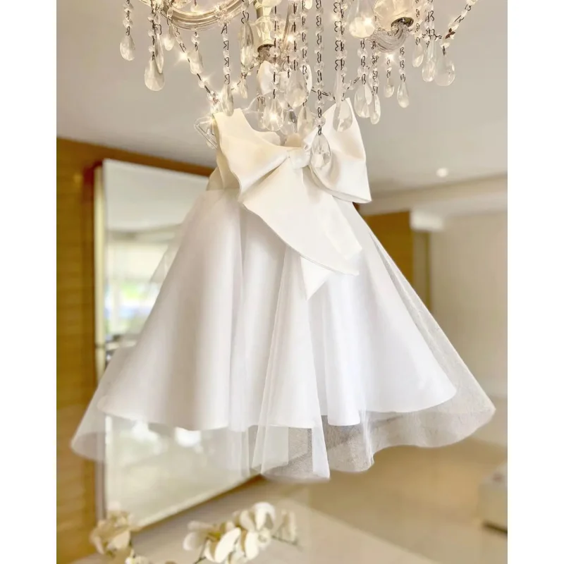 فستان زفاف بفيونكة كبيرة للفتيات الصغيرات ، طفل صغير ، أطفال ، أميرة ، فساتين سهرة ، ملابس أطفال ، حفلة عيد ميلاد 1-6 سنوات