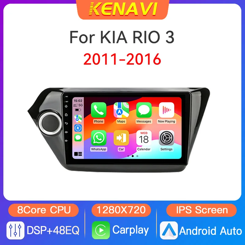 

2 Din Android Car Stereo Radio Multimedia Video Player For Kia Rio 3 2011-2016 Navigation BT GPS Carplay Auto Head Unit No DVD