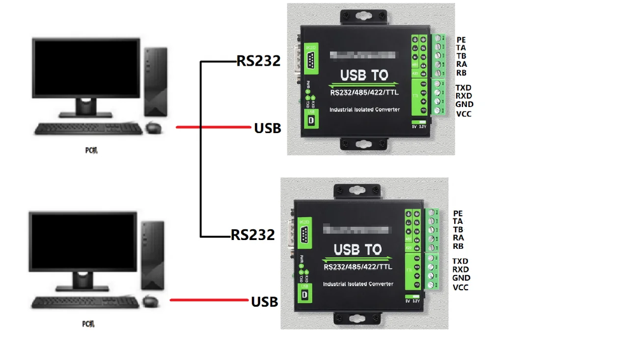 USB-zu-RS232/RS485/RS422/TTL-Konverter, industrieller Isolationstyp, FT232RNL-Chip-Schema – Detail 18