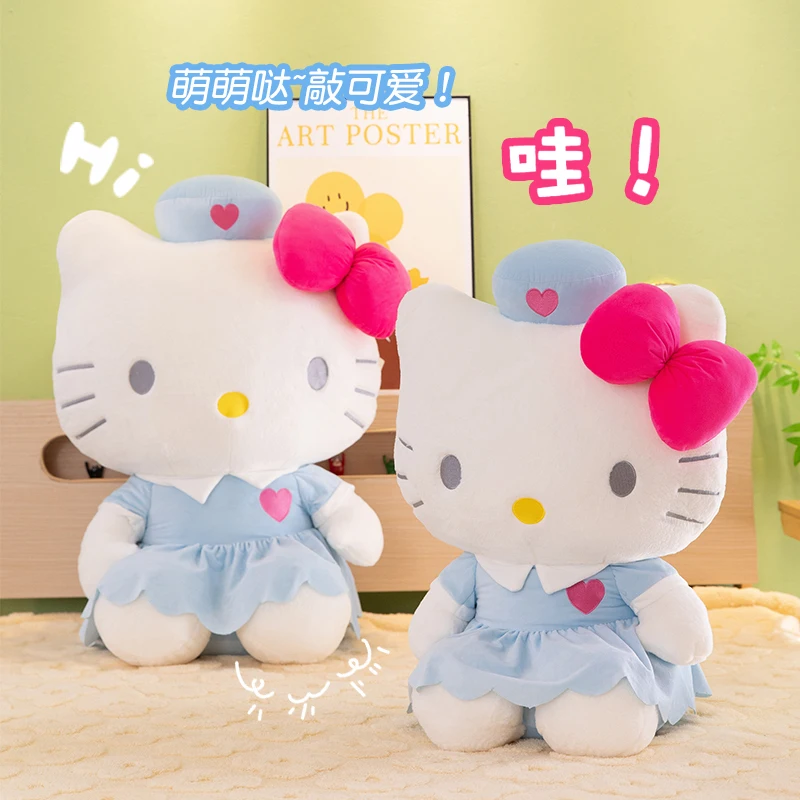 

Hello Kitty Nurse Style Plush Toy Cute Soft Stuffed Cartoon Kt Cat Doll Lovely Plushie Pillow Birthday Gift For Girls Kids Decor