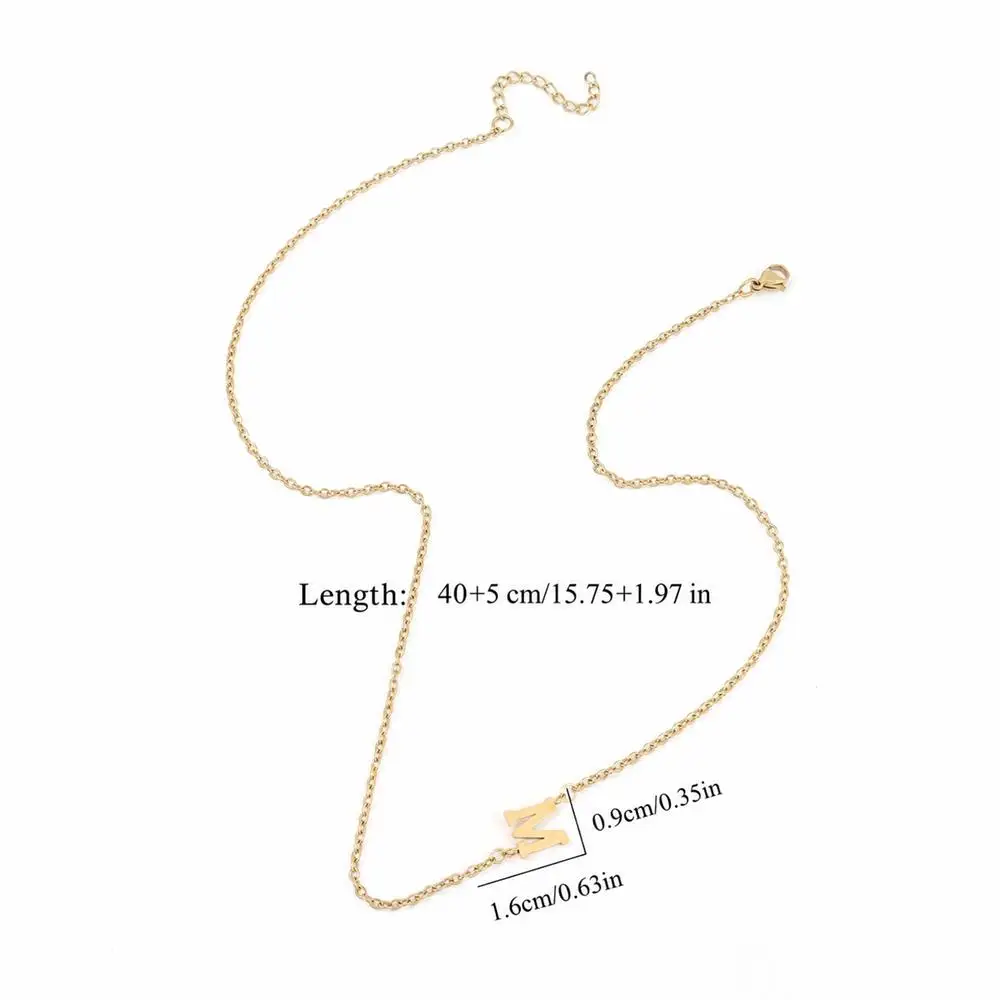 Vergoldete personalisierte Initialen-Anhänger-Halskette für Damen und Herren, Geschenk zum Geburtstag, Jahrestag, Schmuck für den Alltag, Feiertage und Partys – Detail 5