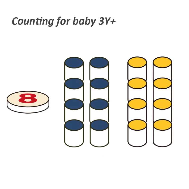 어린이 몬테소리 교육용 나무 수학 장난감 1-10 숫자 카운터 학습 디지털 텐프레임 인지 계산 감각 보드 게임
