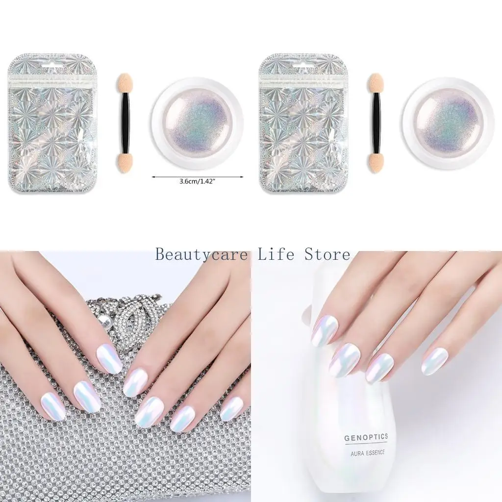 

652C практичные блестящие блестки для ногтей, голографические блестки для ногтей, пигментная пудра, украшение для ногтей