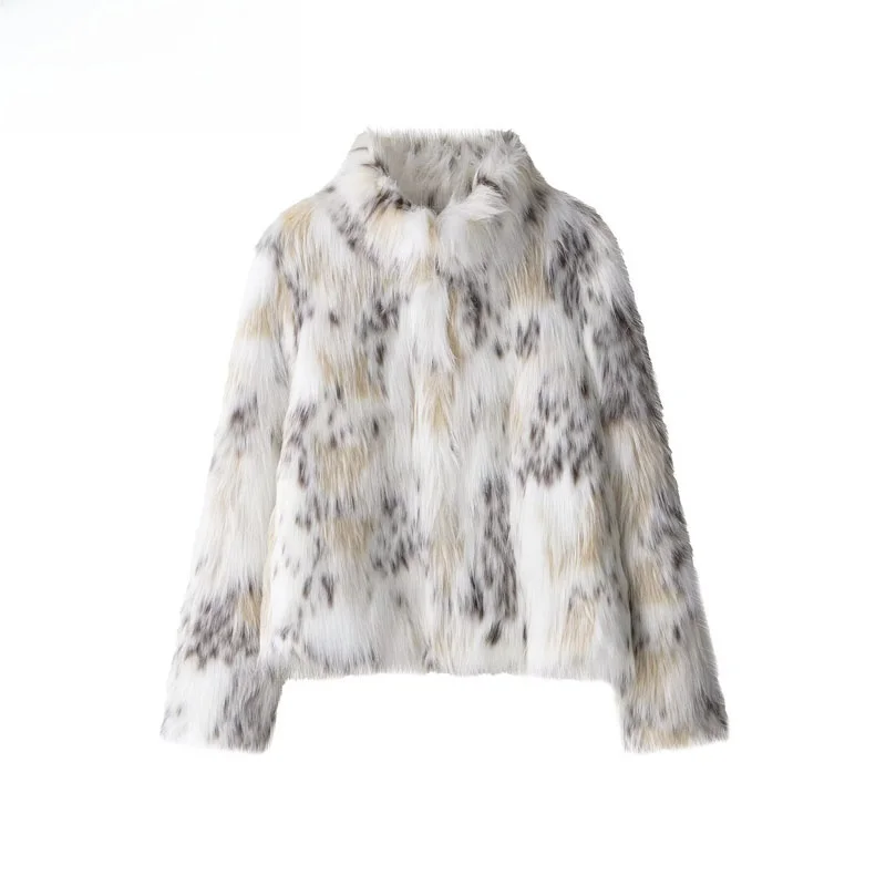 

Autumn New Women's Coat 2025 Sle Artificial Fur Effect Design Commute Straight Cut Long Sve Single Button Pure Color