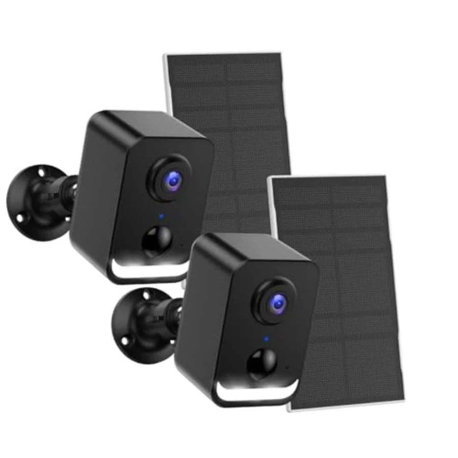 

Wireless Outdoor Security Cameras: Solar-Powered WiFi Battery Cameras for Home Security Surveillance System with Motion Sensor,