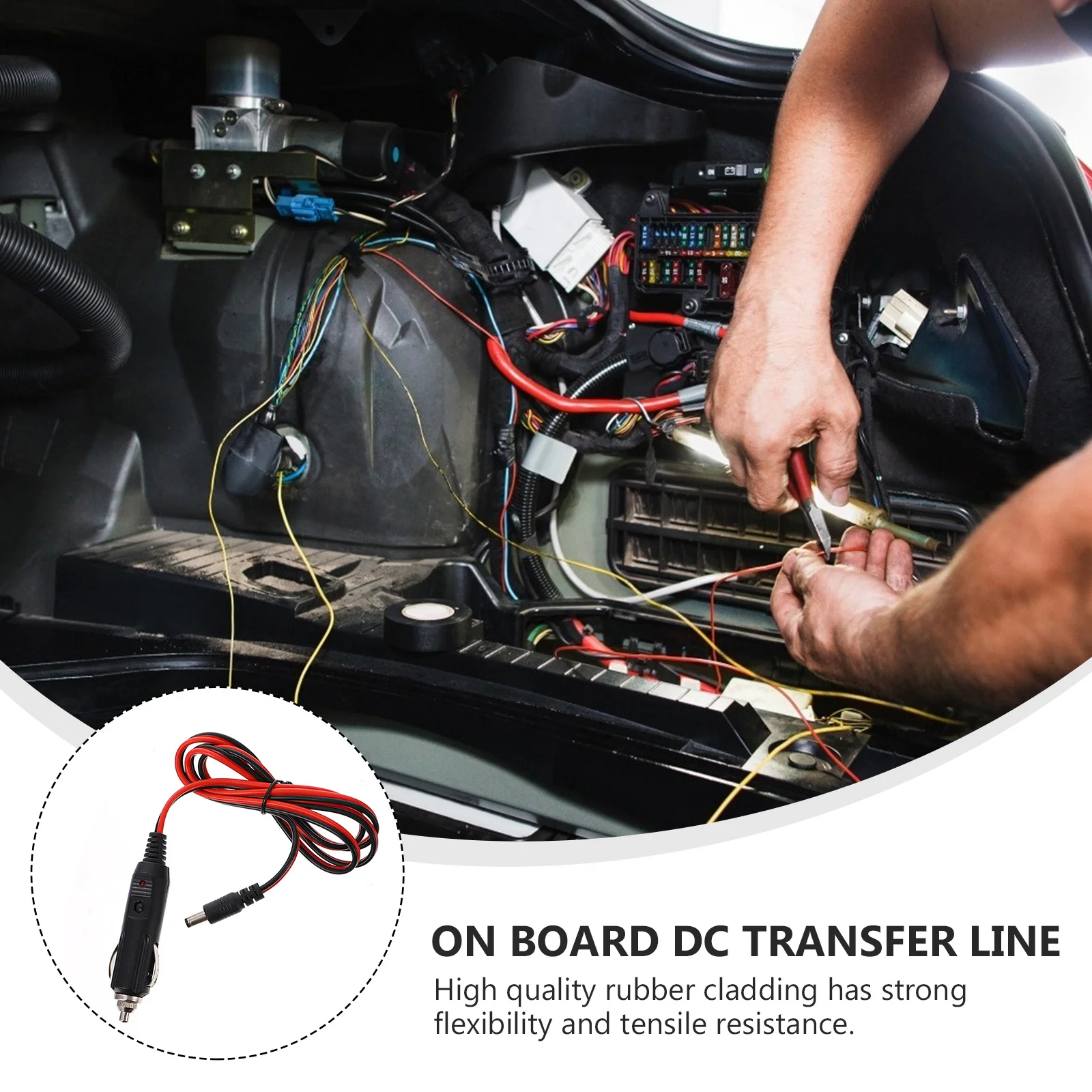 

Car Power Converter Cable 1.2M Thickened Extension Wire Cigarette Lighter Socket Splitter Dc Adapter Vehicle Charging Supply