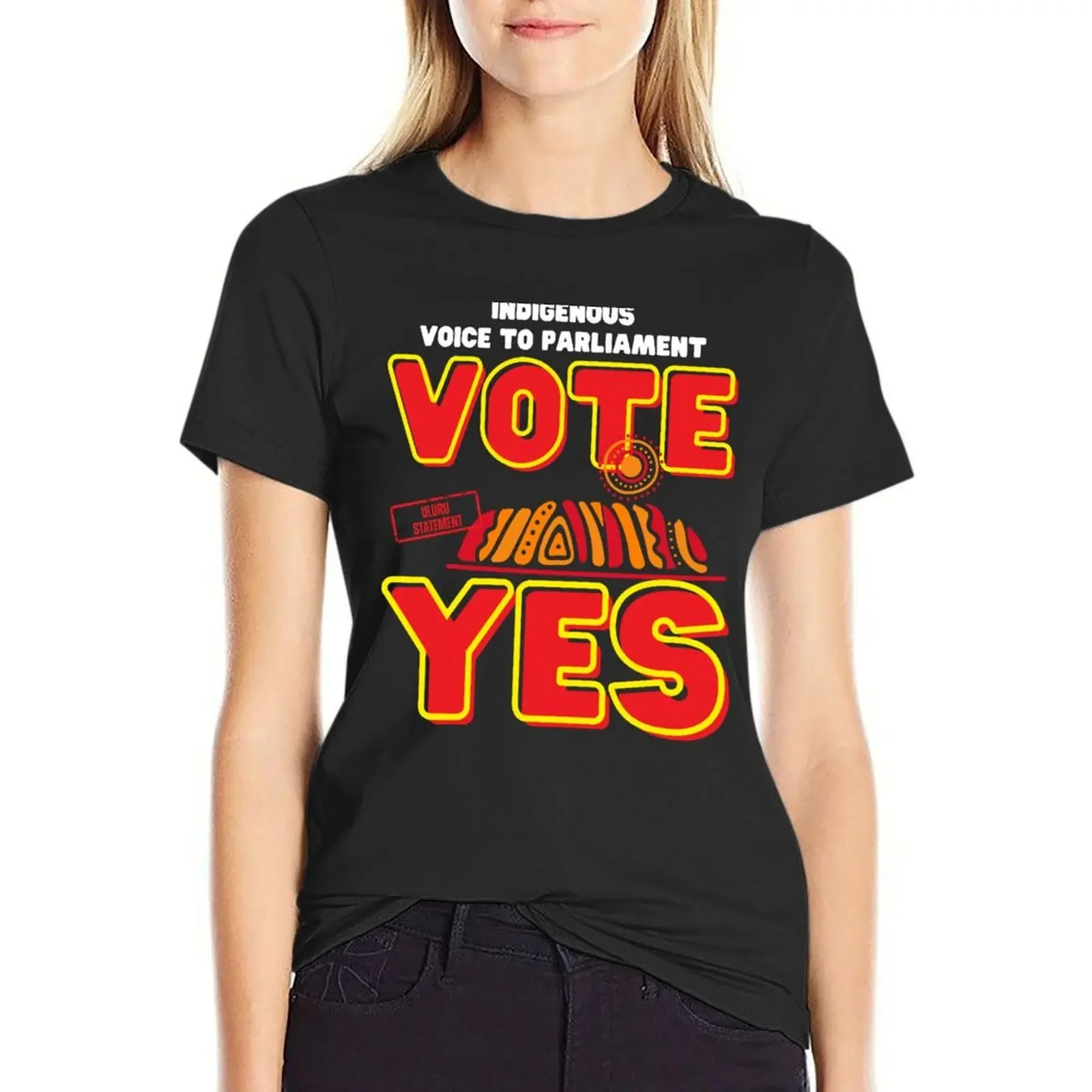 

Indigenous Voice To Parliament - Vote Yes! T-Shirt korean fashion Female clothing oversized Summer Women's clothing